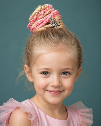 Kids Pink Blonde Dreadlock Ponytail – Boho Hair Extension