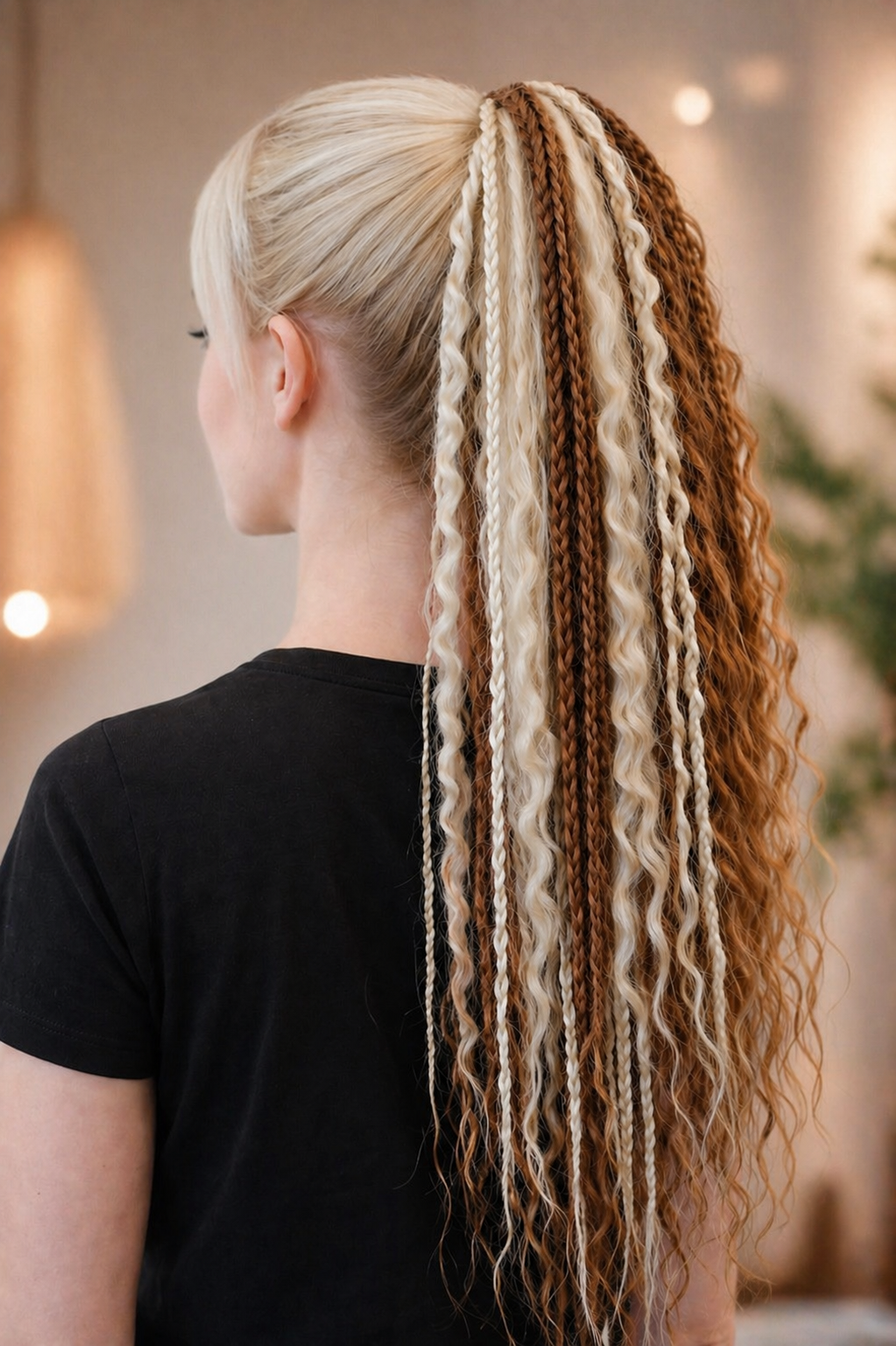 Sandy Blonde Dreadlock Ponytail – Boho Faux Dreads & Braids
