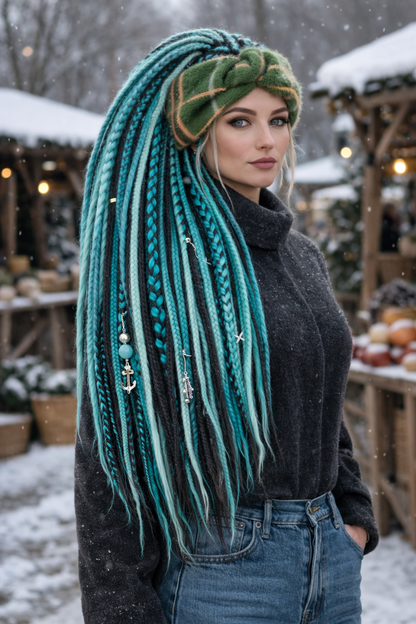 Rosa Angora-Ohrwärmer - Handgestricktes Stirnband für den Winter
