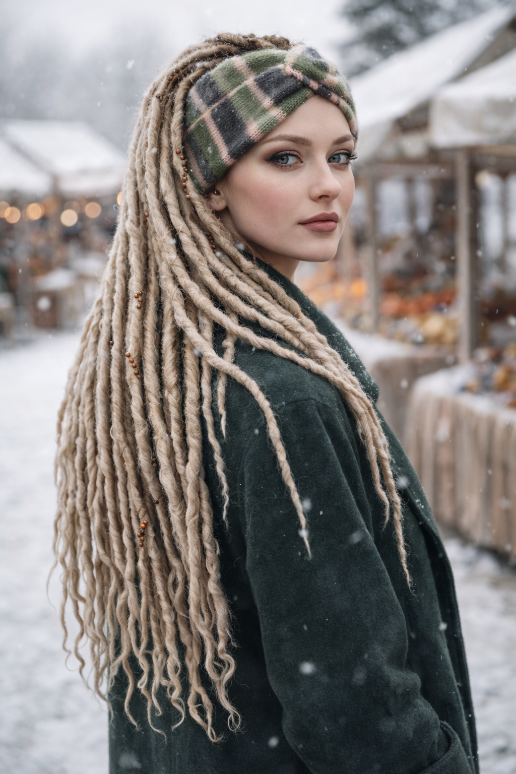 Rosa Angora-Ohrwärmer - Handgestricktes Stirnband für den Winter