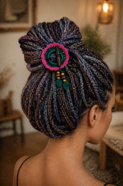 Boho Dread Ponytail – Synthetic Dreads Hairpiece