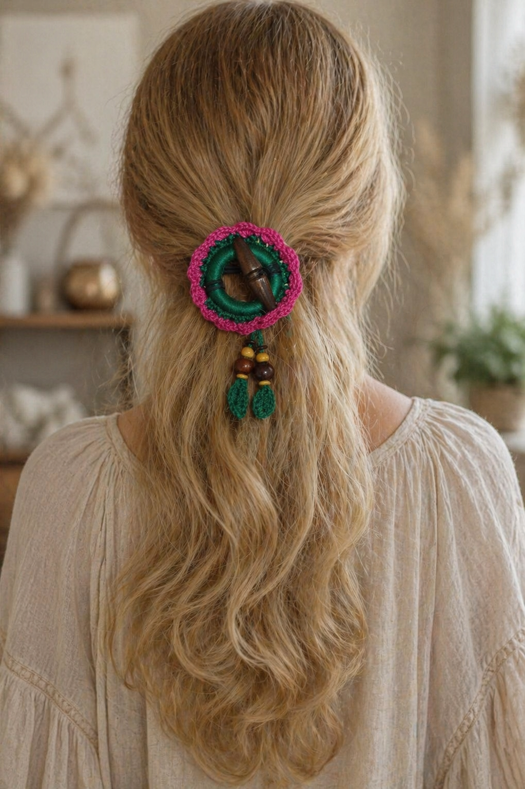 Boho Dread Ponytail – Synthetic Dreads Hairpiece