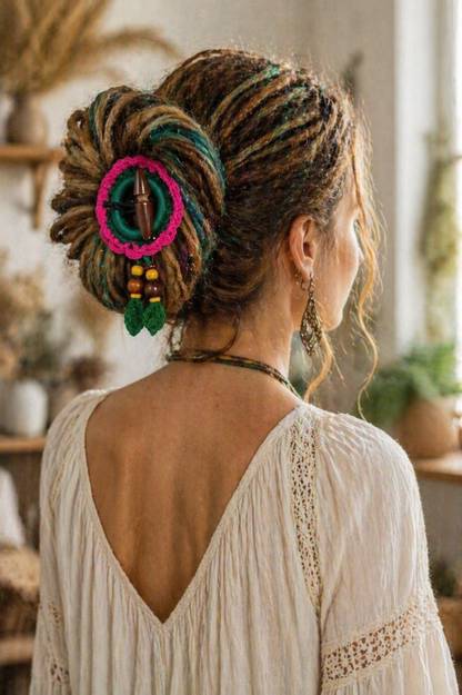 Boho Dread Ponytail – Synthetic Dreads Hairpiece