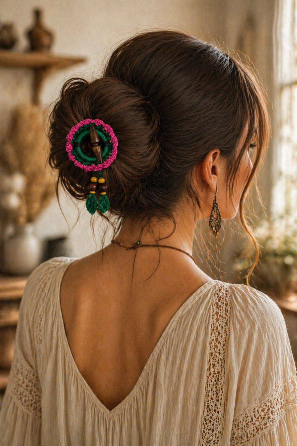 Boho Dread Ponytail – Synthetic Dreads Hairpiece