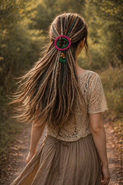 Boho Dread Ponytail – Synthetic Dreads Hairpiece