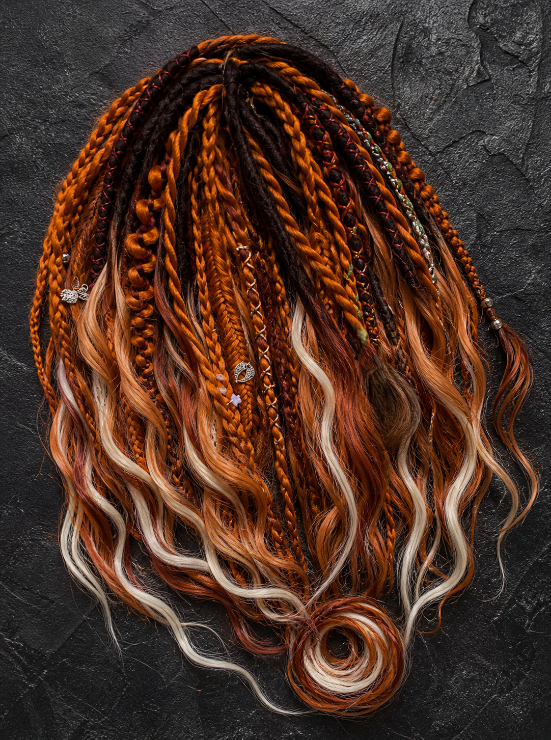 Synthetic Dreads Copper Brown Mix