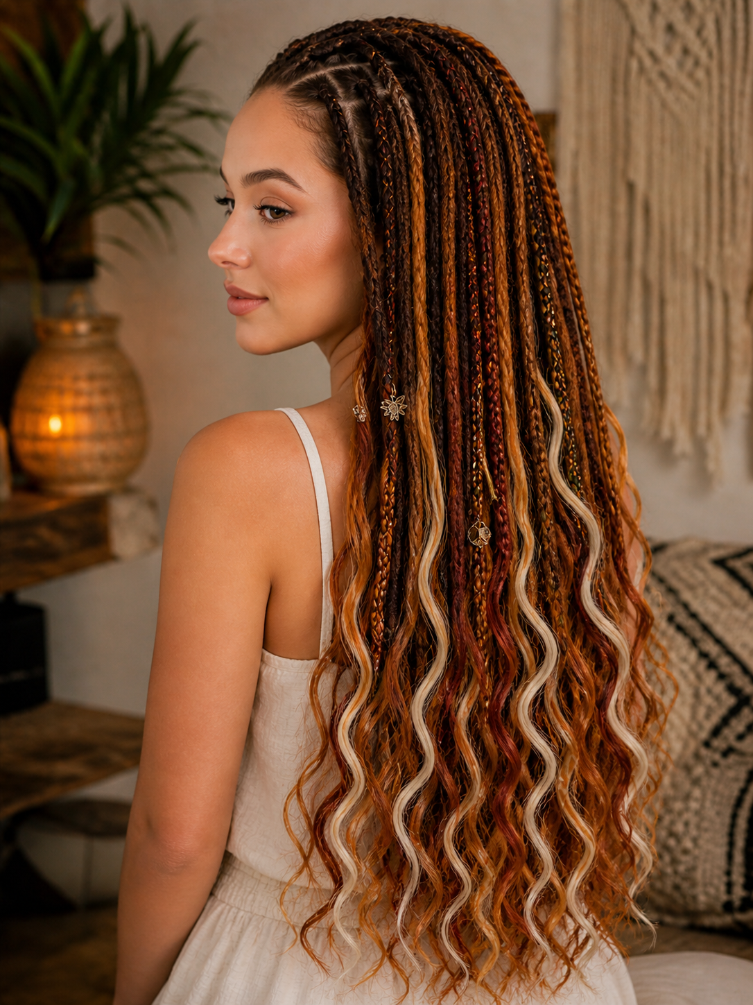 Synthetic Dreads Copper Brown Mix