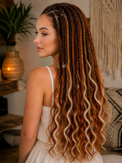 Synthetic Dreads Copper Brown Mix
