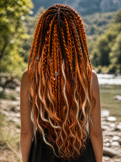 Synthetic Dreads Copper Brown Mix