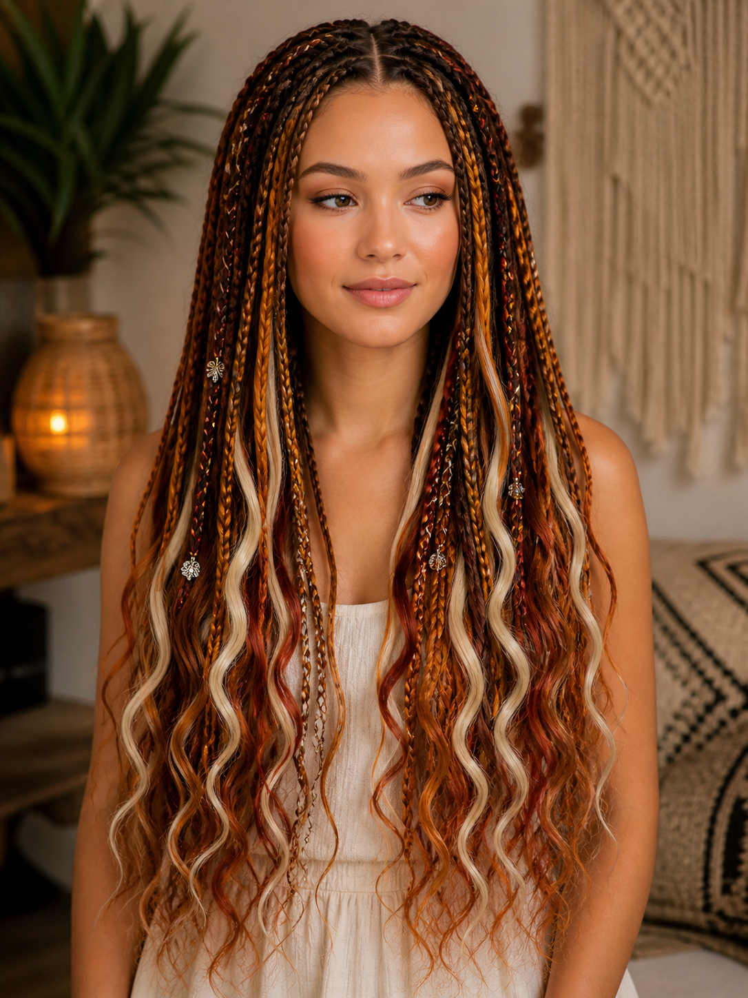 Synthetic Dreads Copper Brown Mix