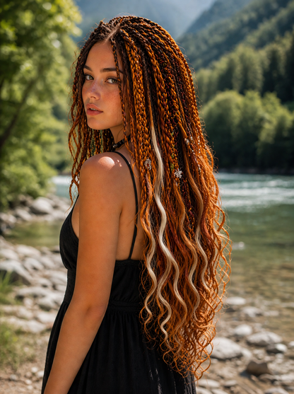 Synthetic Dreads Copper Brown Mix
