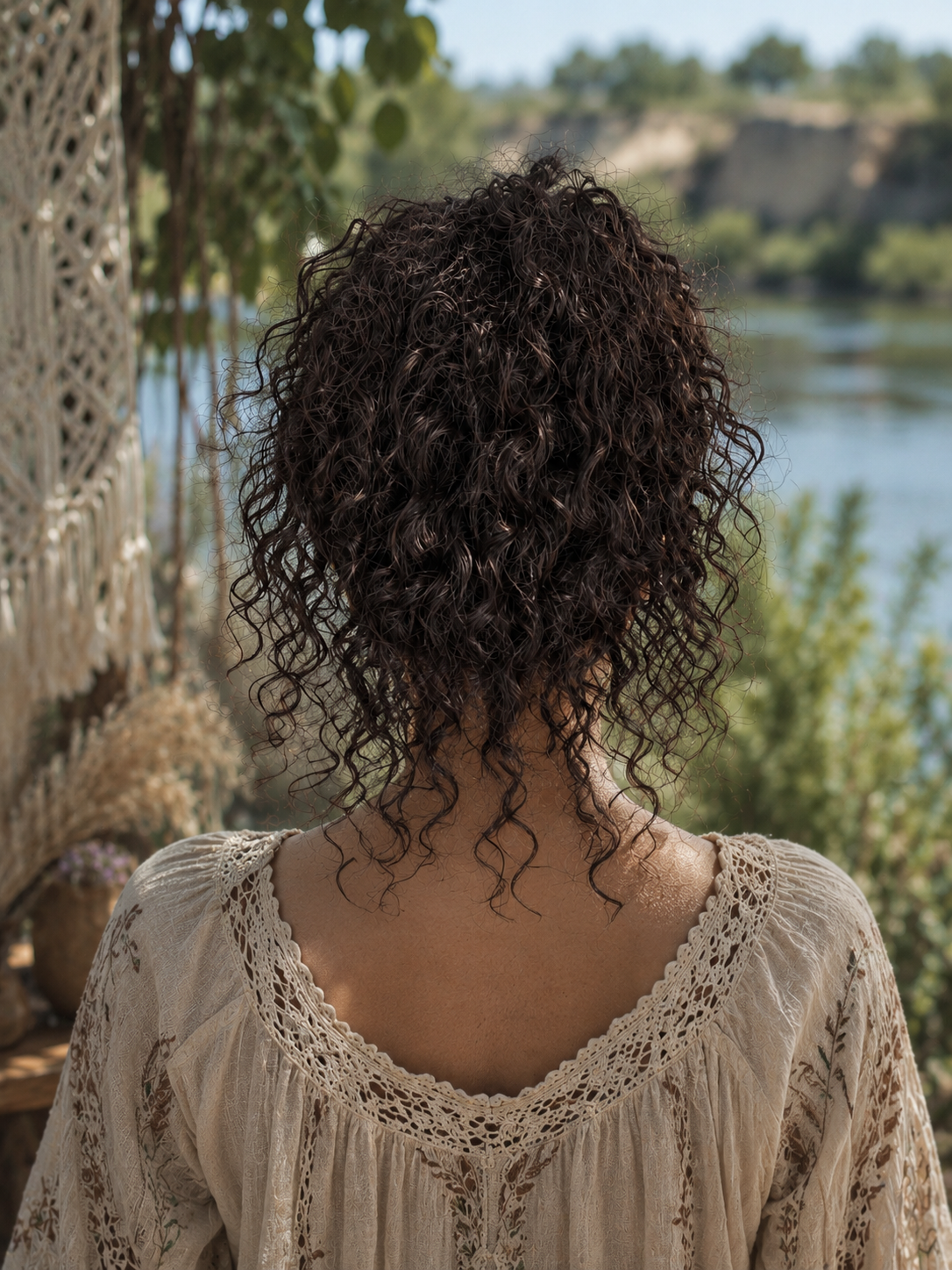 Chocolate Brown Curly Ponytail Claw Clip Hairpiece