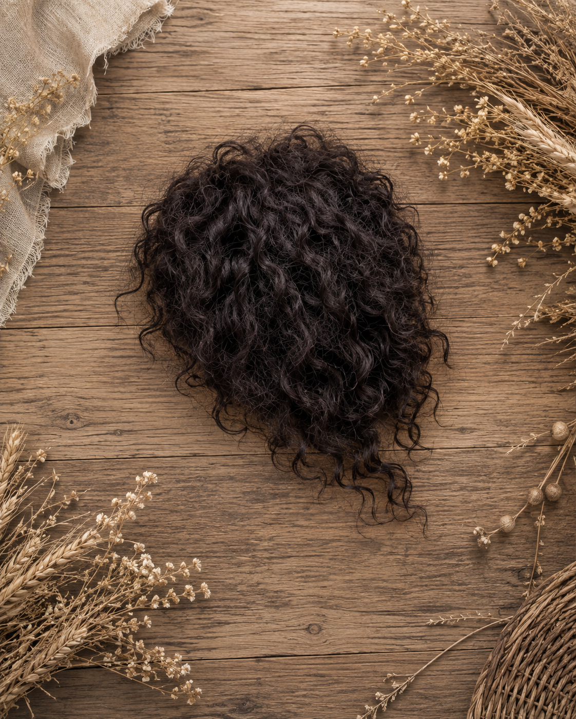 Chocolate Brown Curly Ponytail Claw Clip Hairpiece