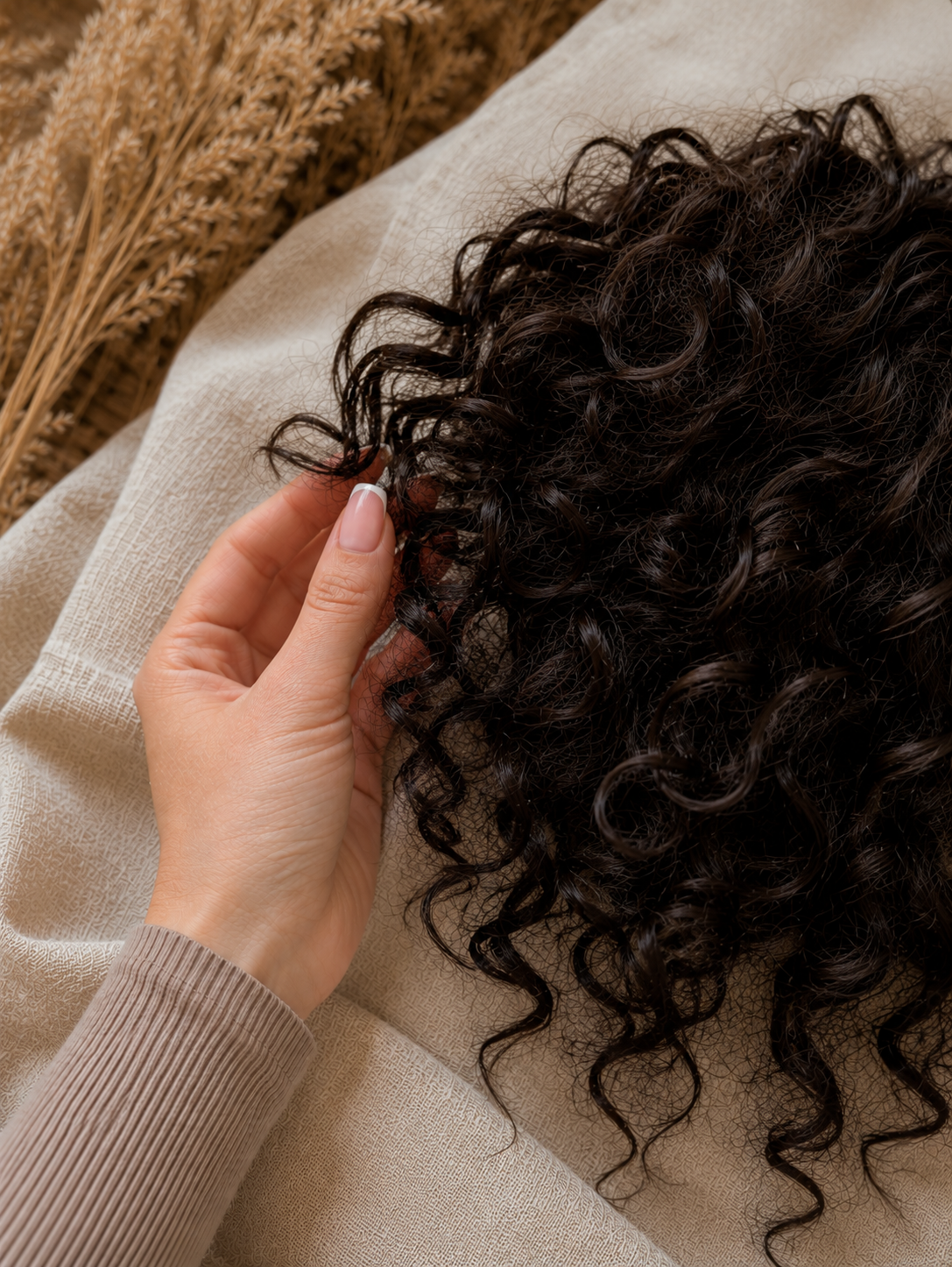 Chocolate Brown Curly Ponytail Claw Clip Hairpiece
