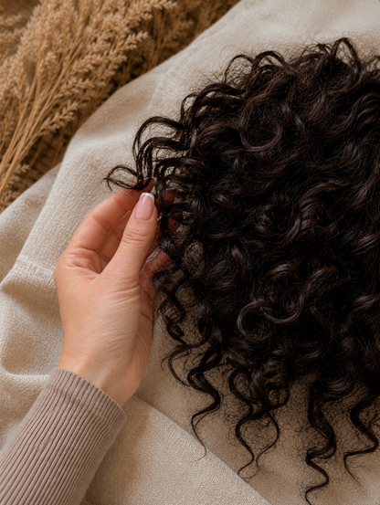 Chocolate Brown Curly Ponytail Claw Clip Hairpiece
