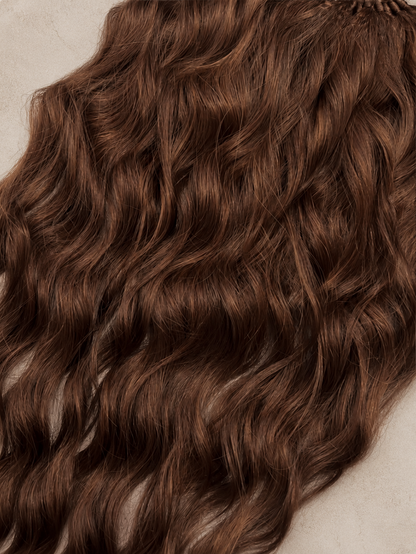Forest Fake Dread Ponytail – Braun Grüne Dreadlock-Haarverlängerung an einem Gummiband