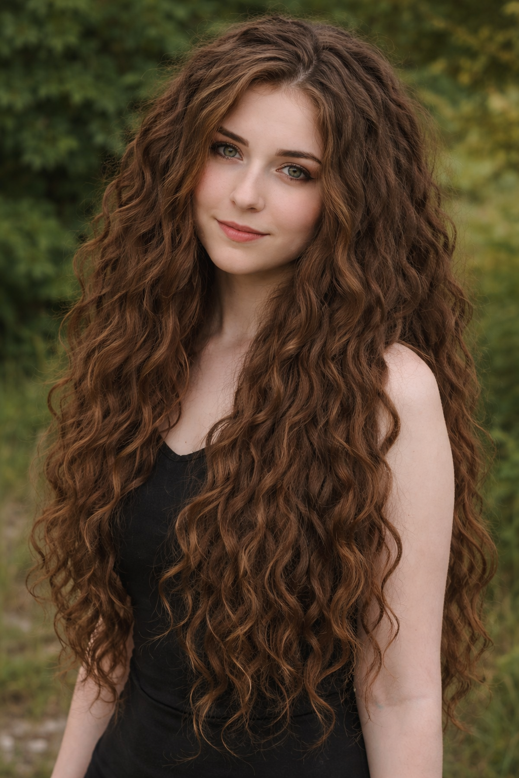 Brushable Wavy Hair Extension with Hidden Dread Base – Natural Brown 60 cm