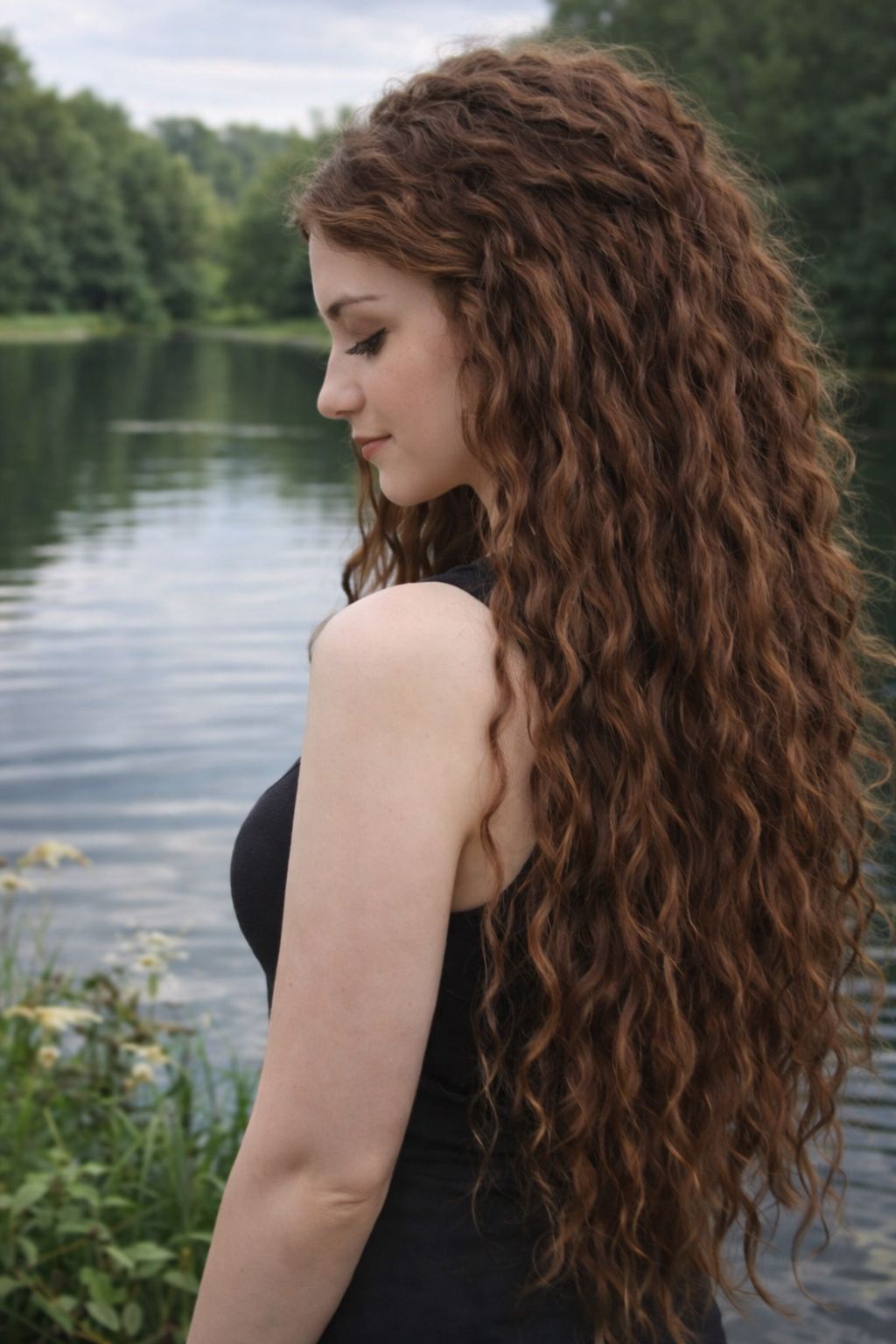 Brushable Wavy Hair Extension with Hidden Dread Base – Natural Brown 60 cm