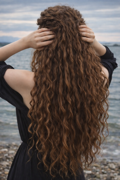 Brushable Wavy Hair Extension with Hidden Dread Base – Natural Brown 60 cm