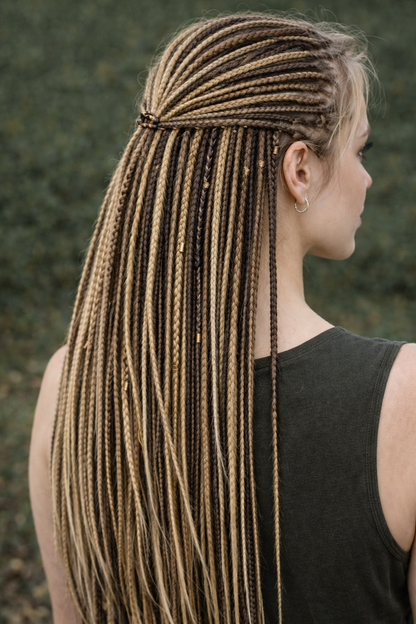 Ultra Thin Dreadlock Extensions – Lightweight Boho Synthetic Micro Dreads, Natural Look