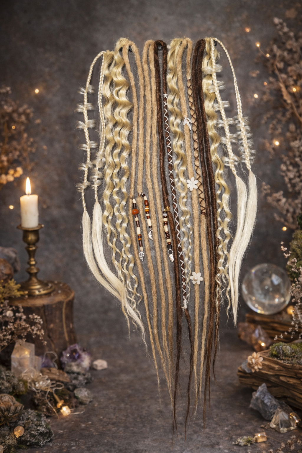 Clip-In Blonde Dreadlock Extensions – Lightweight Synthetic Dreads, Natural Look