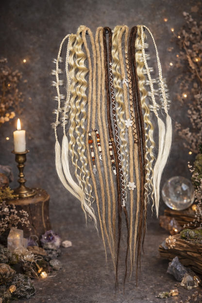 Clip-In Blonde Dreadlock Extensions – Lightweight Synthetic Dreads, Natural Look