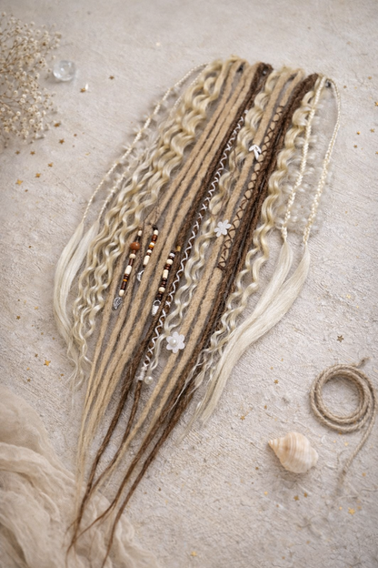 Clip-In Blonde Dreadlock Extensions – Lightweight Synthetic Dreads, Natural Look