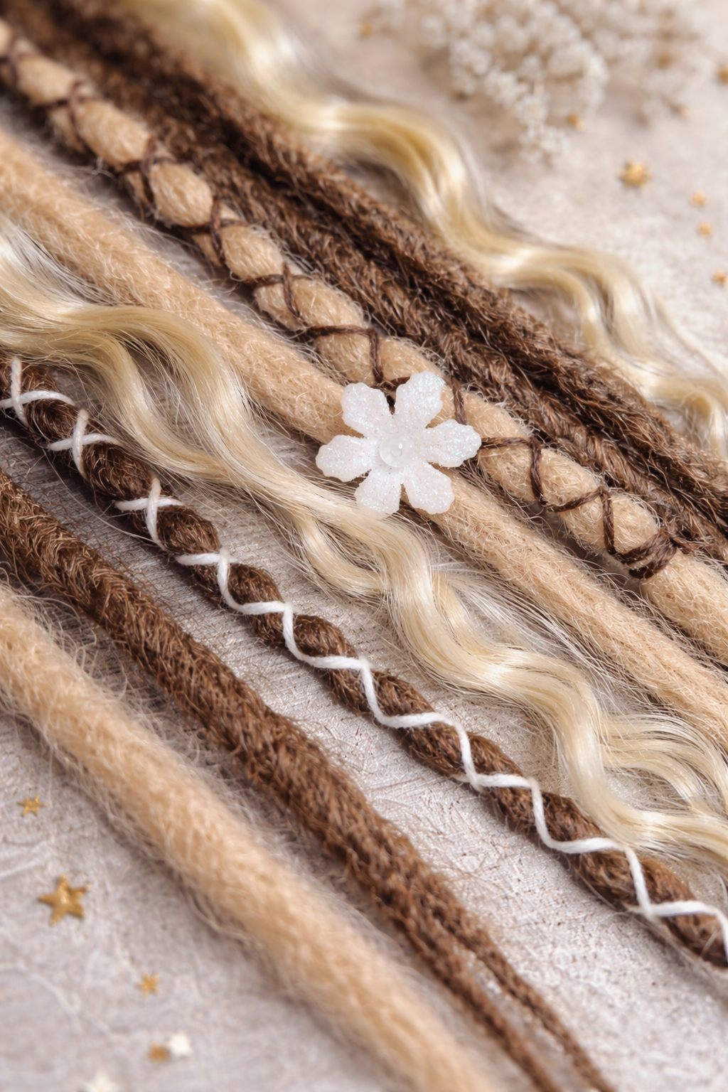 Clip-In Blonde Dreadlock Extensions – Lightweight Synthetic Dreads, Natural Look