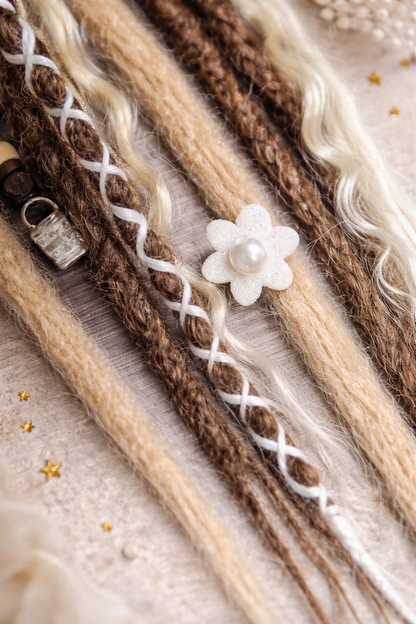 Clip-In Blonde Dreadlock Extensions – Lightweight Synthetic Dreads, Natural Look