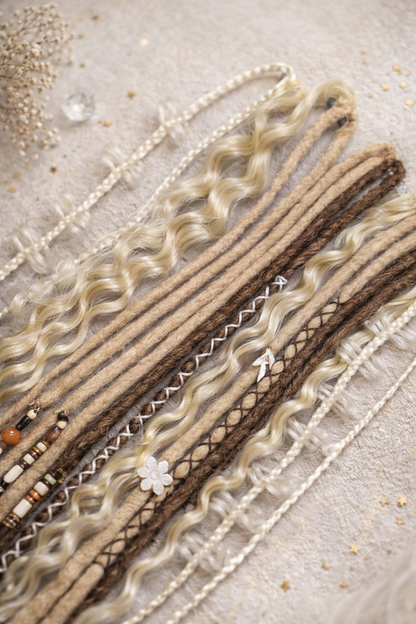 Clip-In Blonde Dreadlock Extensions – Lightweight Synthetic Dreads, Natural Look