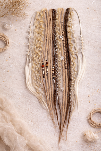 Clip-In Blonde Dreadlock Extensions – Lightweight Synthetic Dreads, Natural Look