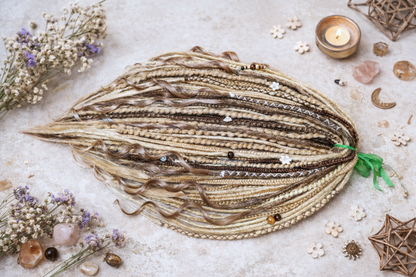 Boho Blonde Dreadlock Extensions | Textured Synthetic DE Dreads