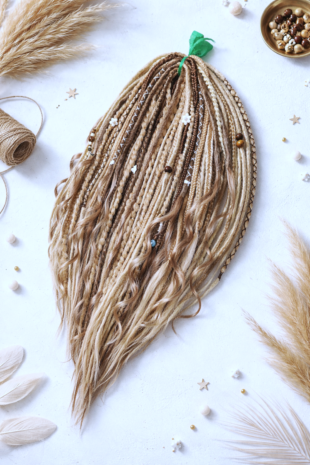 Boho Blonde Dreadlock Extensions | Textured Synthetic DE Dreads