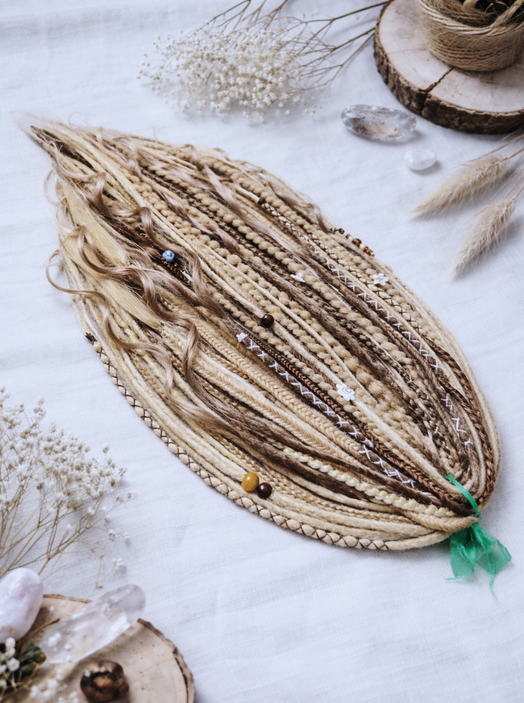 Boho Blonde Dreadlock Extensions | Textured Synthetic DE Dreads