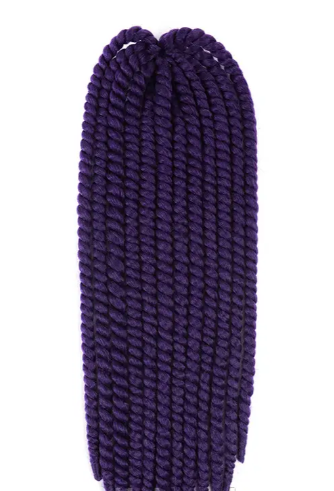 Dunkellila Twist Extensions – Havana Twist Mambo, leichte synthetische Twists
