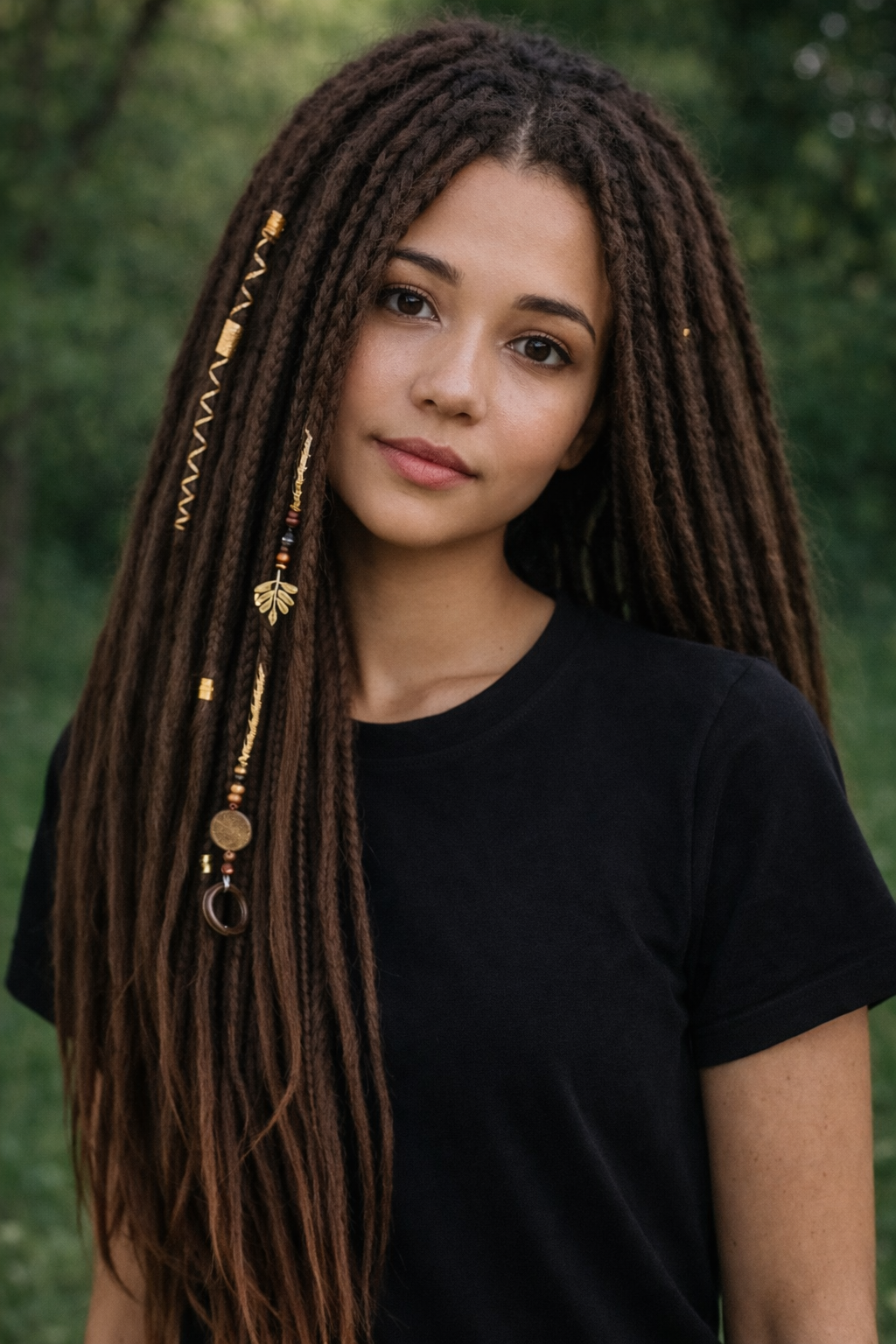 Dark Brown Double Ended Dreads and Braids Mix – Synthetic Extensions