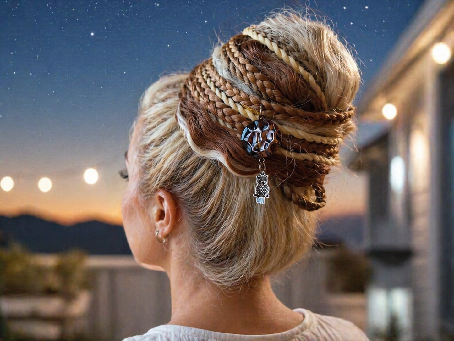 Sandy Blonde Dreadlock Ponytail – Boho Faux Dreads & Braids