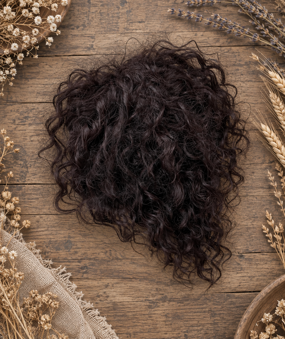 Chocolate Brown Curly Ponytail Claw Clip Hairpiece