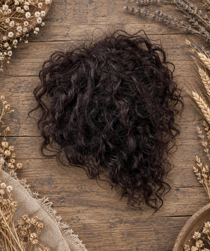 Chocolate Brown Curly Ponytail Claw Clip Hairpiece
