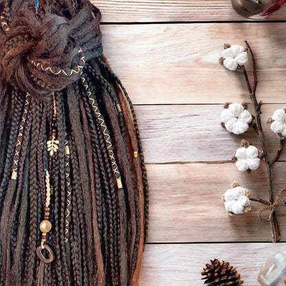 Brown Synthetic Dread Extensions: Effortlessly Stylish Double Ended Dreads and Braids