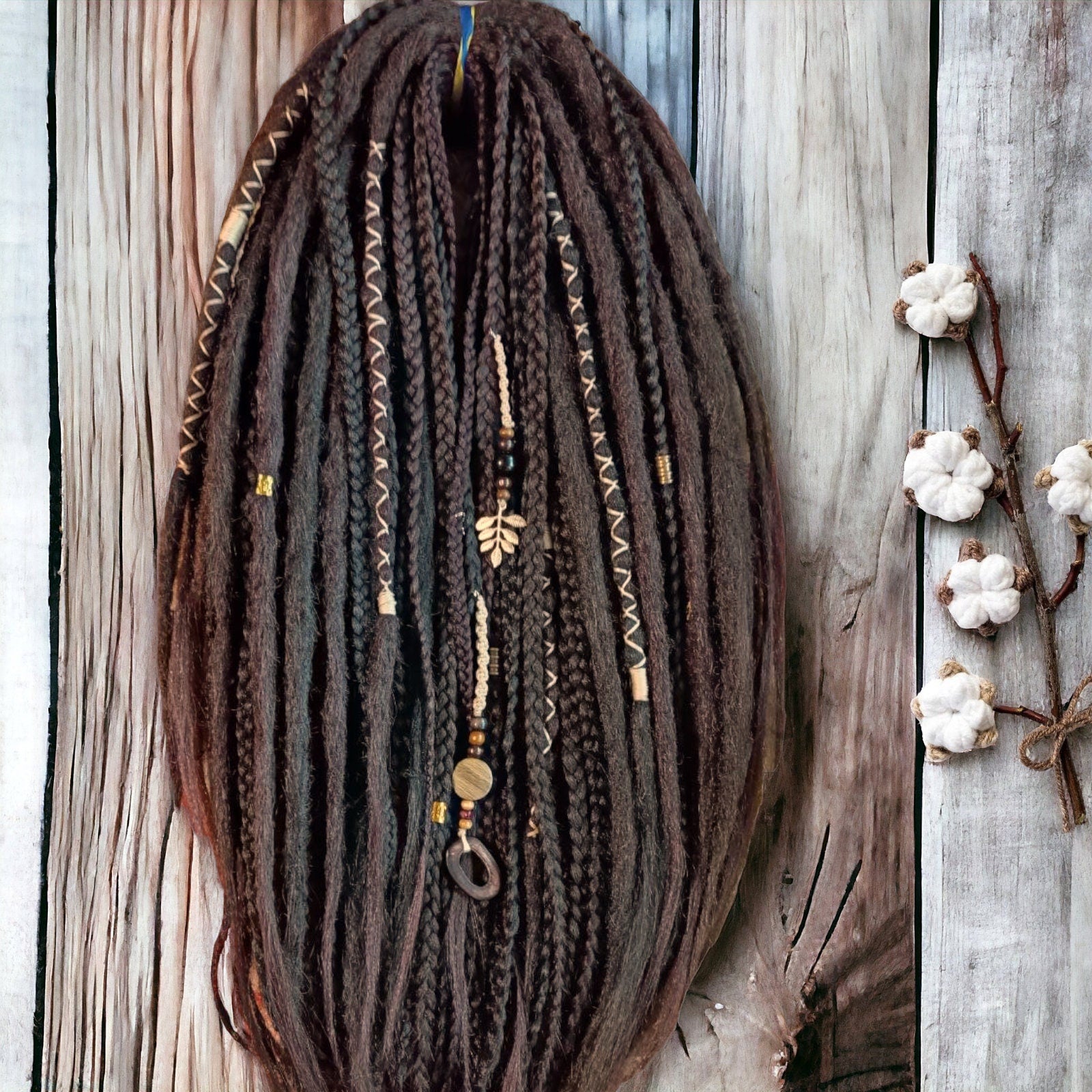 Brown Synthetic Dread Extensions: Effortlessly Stylish Double Ended Dreads and Braids