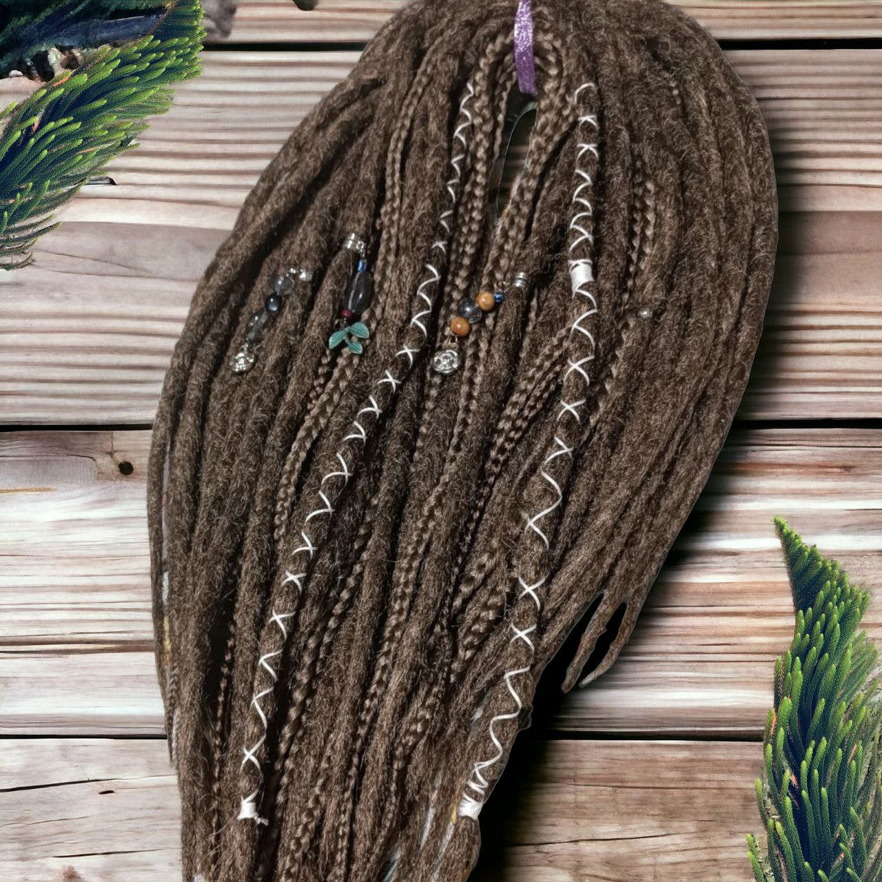 Boho Vibes Dark Blond Crocheted Dreadlocks - Handmade Hippie Hair Extensions - MiraDreadlocks