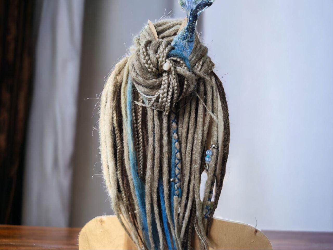 Ocean Enspired Dirty Ash Blond & Blond to Blue Ombre Dreads Sea Vibes