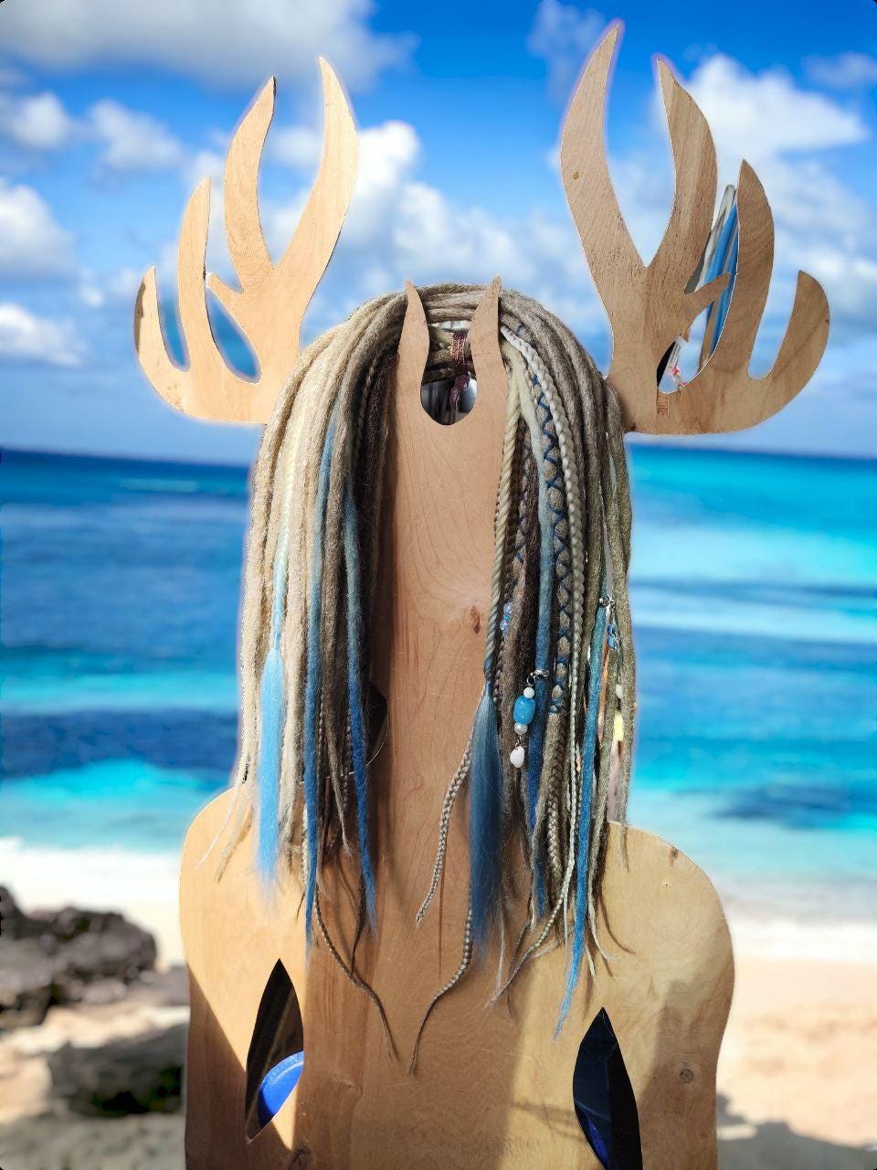 Ocean Enspired Dirty Ash Blond & Blond to Blue Ombre Dreads Sea Vibes