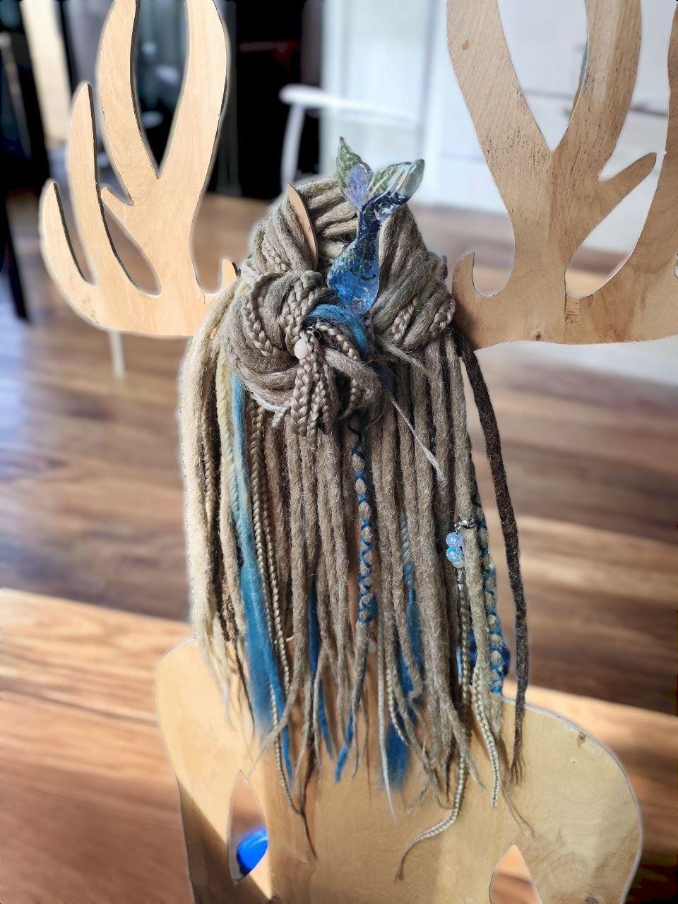 Ocean Enspired Dirty Ash Blond & Blond to Blue Ombre Dreads Sea Vibes