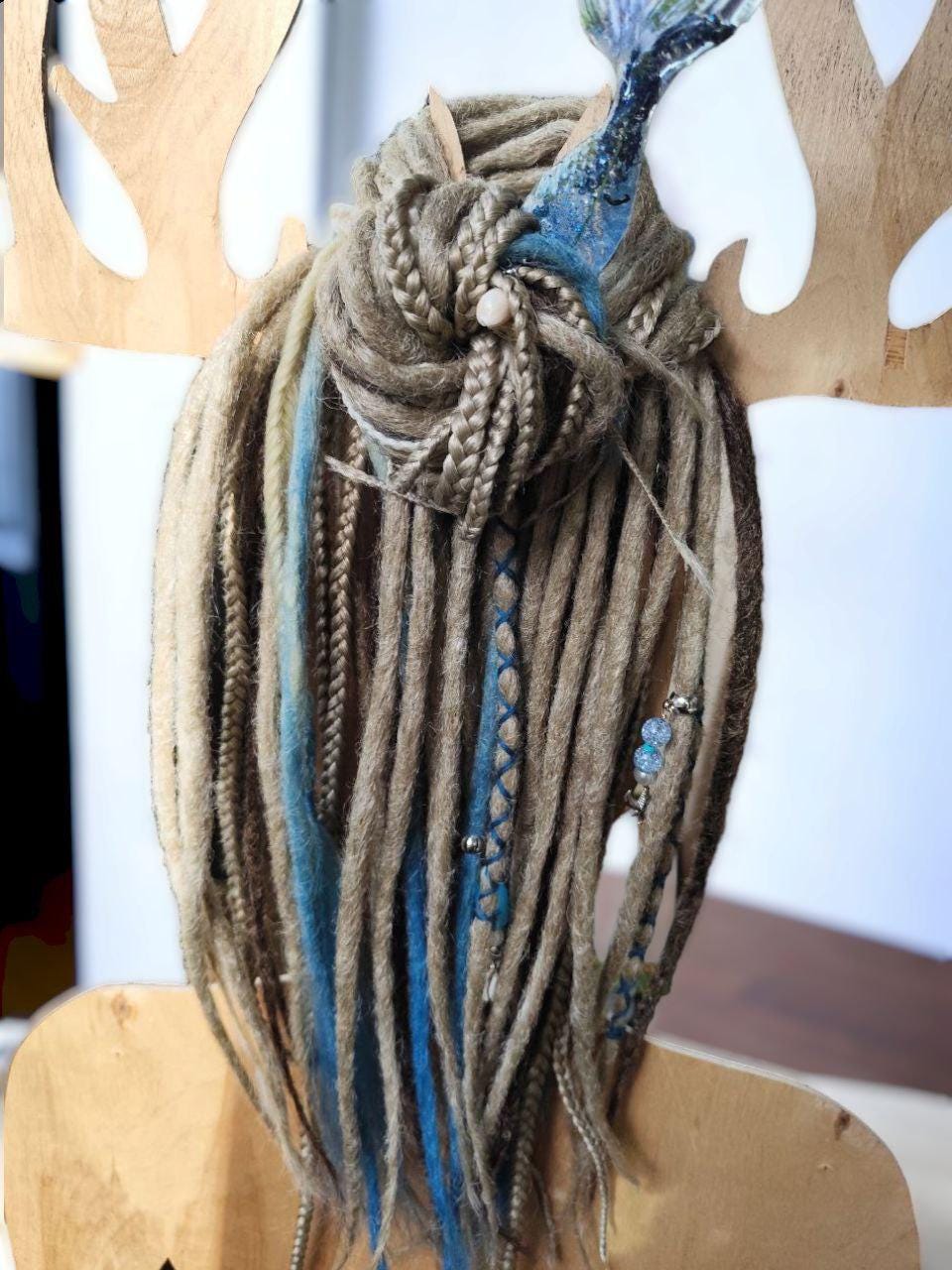 Ocean Enspired Dirty Ash Blond & Blond to Blue Ombre Dreads Sea Vibes