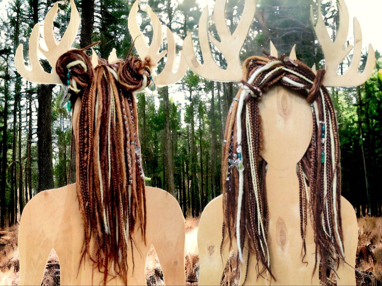 Brown and Blond Synthetic Dread Extensions: Effortlessly Stylish Double Ended Dreads and Braids