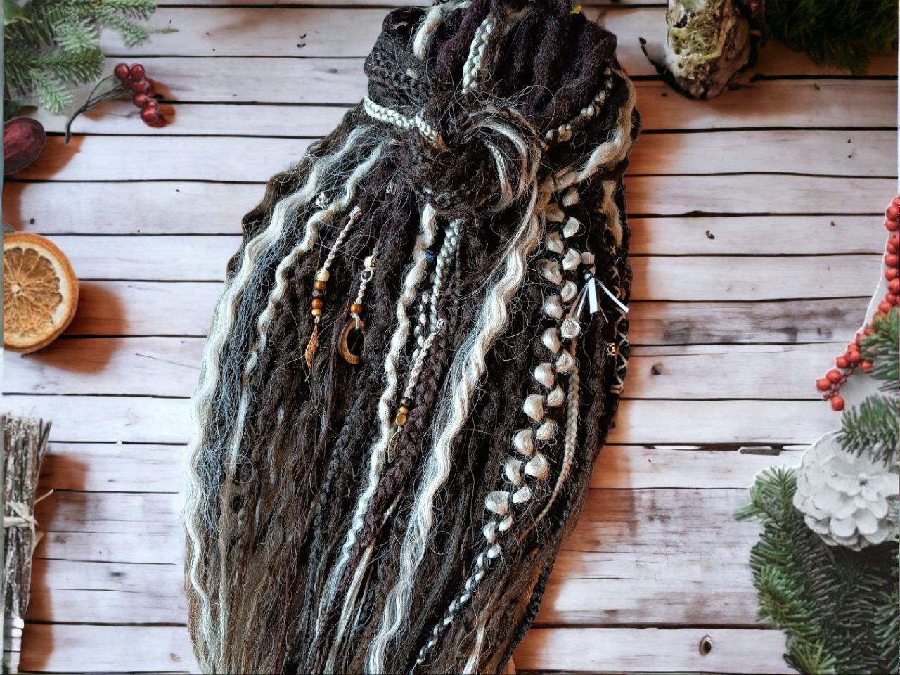 Transform Your Look with Brown and Blond Synthetic Double Ended Dreads, Braids, Curl dreads