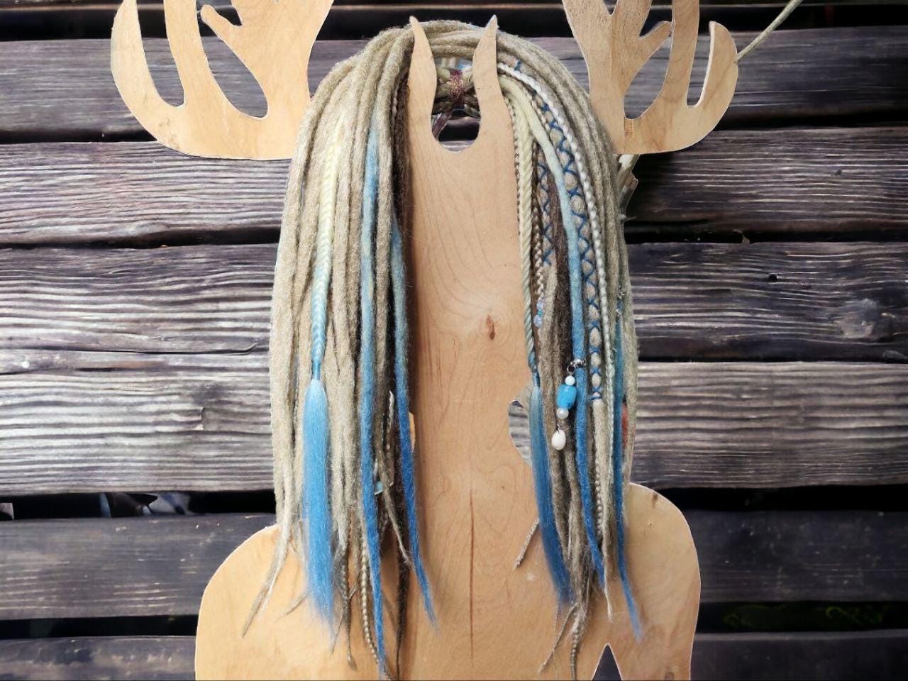 Ocean Enspired Dirty Ash Blond & Blond to Blue Ombre Dreads Sea Vibes