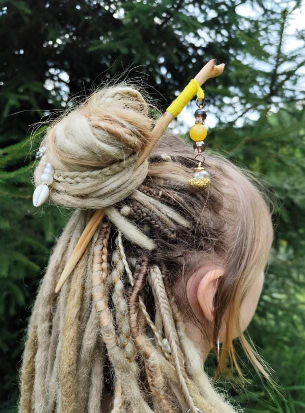 Stylish Yellow Boho Hair Stick - Perfect Gift for Hair Lovers